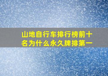 山地自行车排行榜前十名为什么永久牌排第一