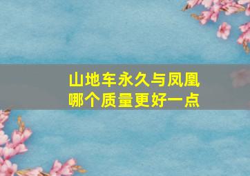 山地车永久与凤凰哪个质量更好一点