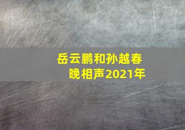 岳云鹏和孙越春晚相声2021年