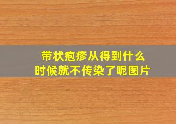 带状疱疹从得到什么时候就不传染了呢图片