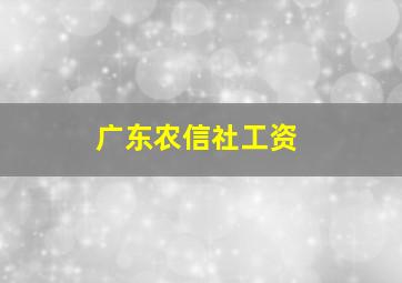 广东农信社工资