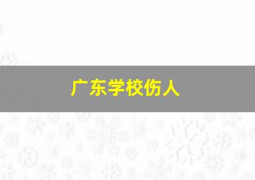 广东学校伤人