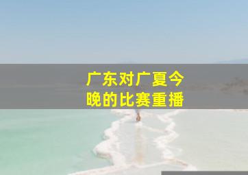 广东对广夏今晚的比赛重播