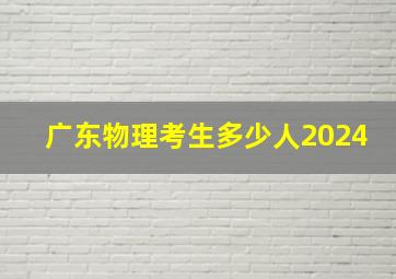 广东物理考生多少人2024