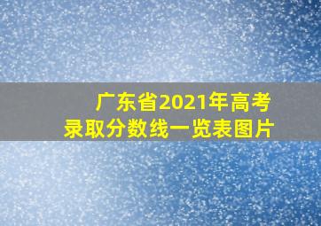 广东省2021年高考录取分数线一览表图片