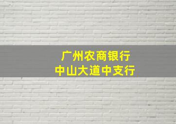 广州农商银行中山大道中支行