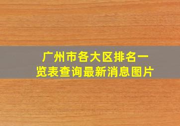 广州市各大区排名一览表查询最新消息图片