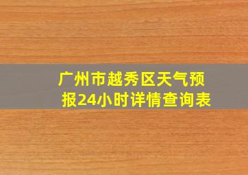 广州市越秀区天气预报24小时详情查询表