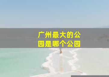 广州最大的公园是哪个公园