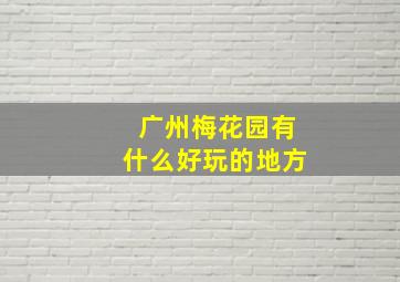 广州梅花园有什么好玩的地方