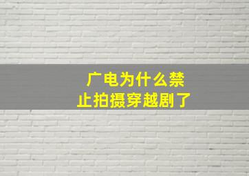 广电为什么禁止拍摄穿越剧了