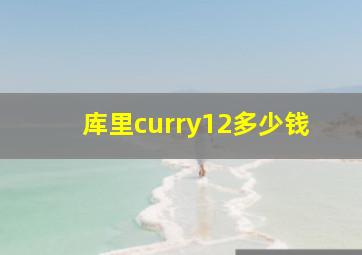 库里curry12多少钱