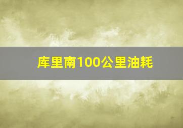 库里南100公里油耗