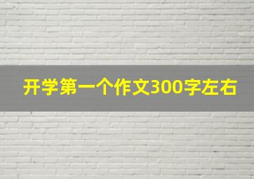 开学第一个作文300字左右