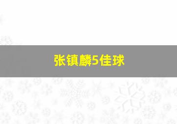 张镇麟5佳球