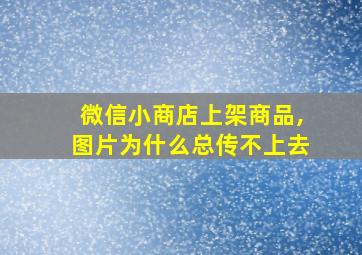 微信小商店上架商品,图片为什么总传不上去