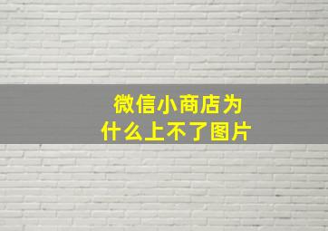 微信小商店为什么上不了图片