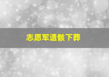 志愿军遗骸下葬