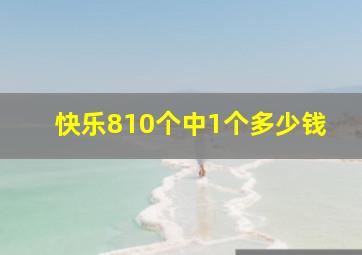 快乐810个中1个多少钱