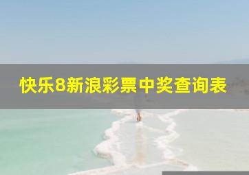 快乐8新浪彩票中奖查询表