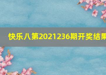 快乐八第2021236期开奖结果