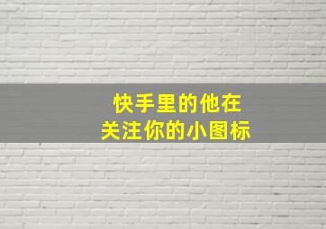 快手里的他在关注你的小图标