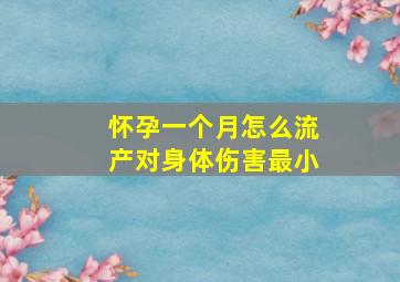 怀孕一个月怎么流产对身体伤害最小