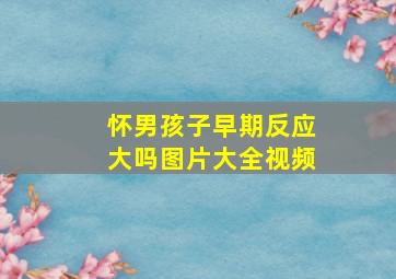 怀男孩子早期反应大吗图片大全视频