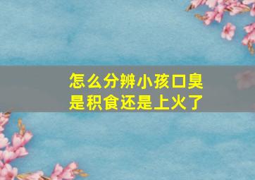 怎么分辨小孩口臭是积食还是上火了