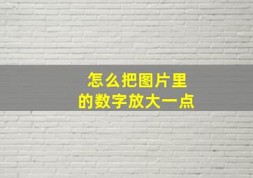 怎么把图片里的数字放大一点