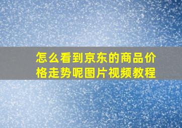 怎么看到京东的商品价格走势呢图片视频教程