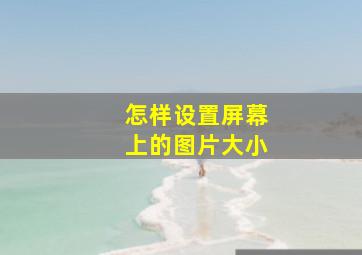 怎样设置屏幕上的图片大小