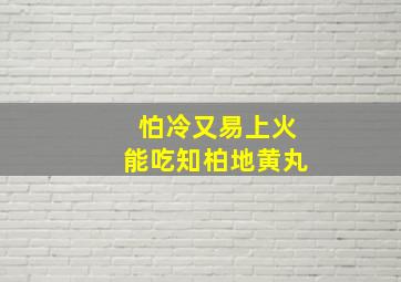 怕冷又易上火能吃知柏地黄丸