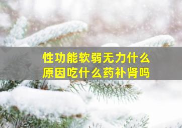 性功能软弱无力什么原因吃什么药补肾吗