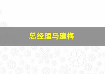 总经理马建梅