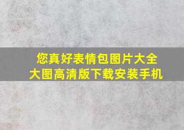 您真好表情包图片大全大图高清版下载安装手机