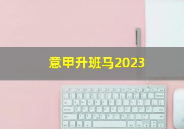 意甲升班马2023