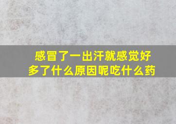 感冒了一出汗就感觉好多了什么原因呢吃什么药