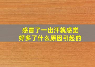 感冒了一出汗就感觉好多了什么原因引起的