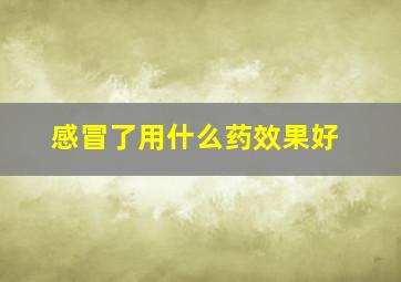 感冒了用什么药效果好