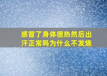 感冒了身体很热然后出汗正常吗为什么不发烧