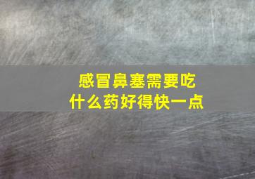 感冒鼻塞需要吃什么药好得快一点