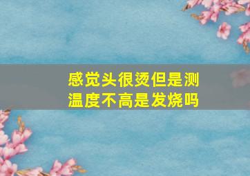 感觉头很烫但是测温度不高是发烧吗