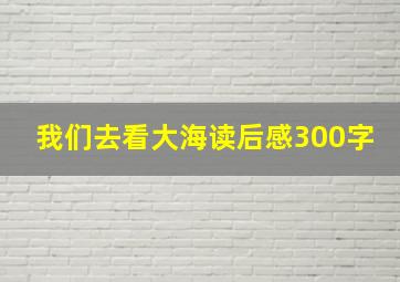 我们去看大海读后感300字