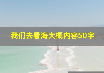 我们去看海大概内容50字