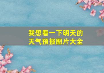 我想看一下明天的天气预报图片大全