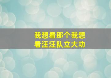 我想看那个我想看汪汪队立大功