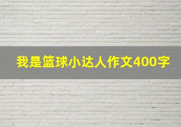 我是篮球小达人作文400字