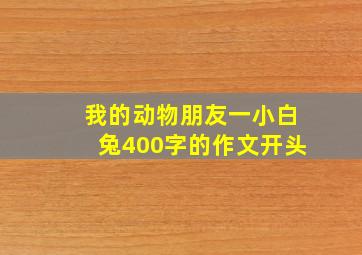 我的动物朋友一小白兔400字的作文开头