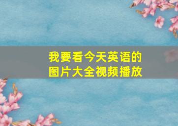 我要看今天英语的图片大全视频播放